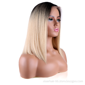 Wholesale High Quality Straight Wave 613 blonde Cuticle Aligned 13x4 Lace Front 100% Human Hair Wigs for Black Women